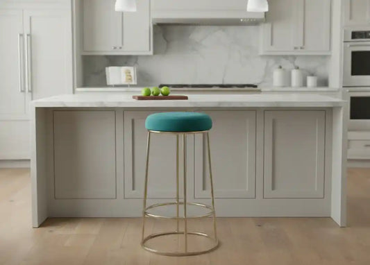 Chimes - Aurora Green Velvet Bar Stool