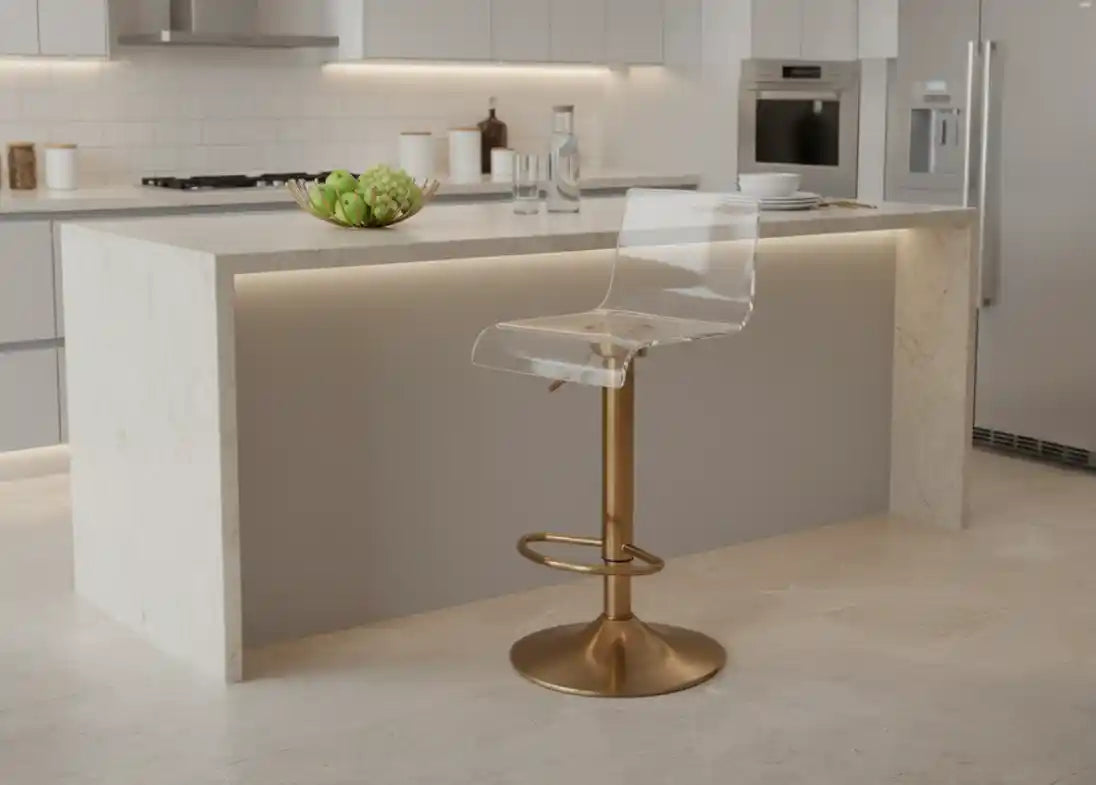Chimes - Remi Acrylic Bar Stool Gold