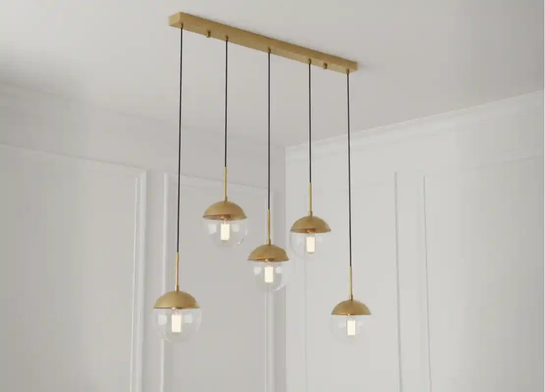 Raine Gold Finish Shades Pendant Light