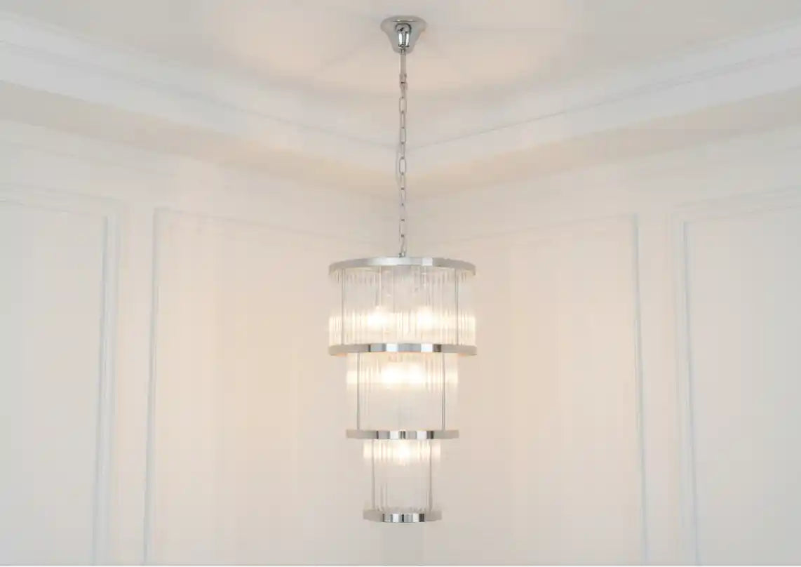 Chimes - Scarla 3 Tier Chandelier silver