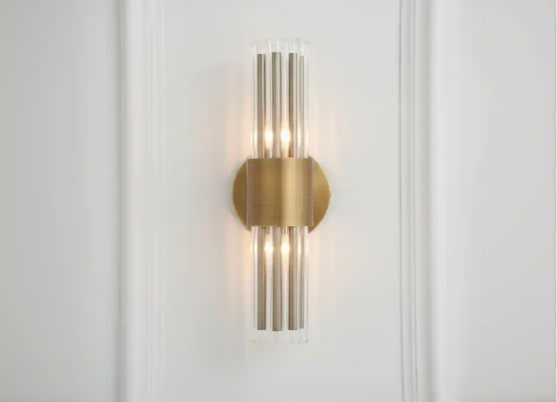 Antoinette Antique Brass Finish Wall Lamp