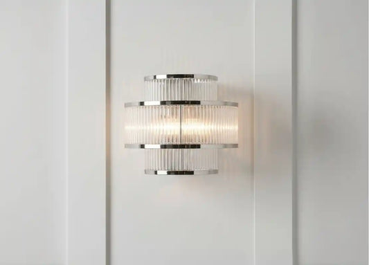 Chimes - Scarla 3 Tier Nickel Finish Glass Wall Light