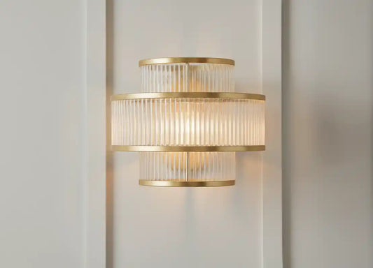 Chimes - Scarla 3 Tier Gold Finish Glass Wall Light