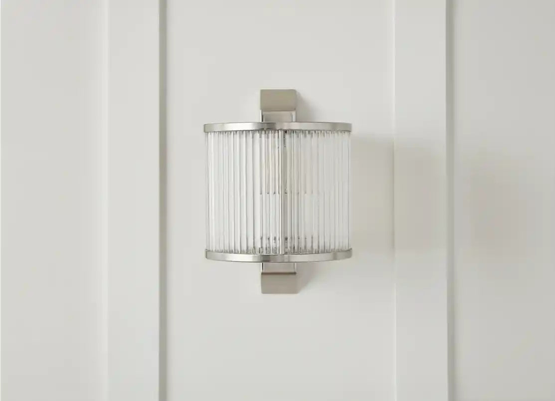 Chimes - Scarla Glass Wall Light With Nickel Finish