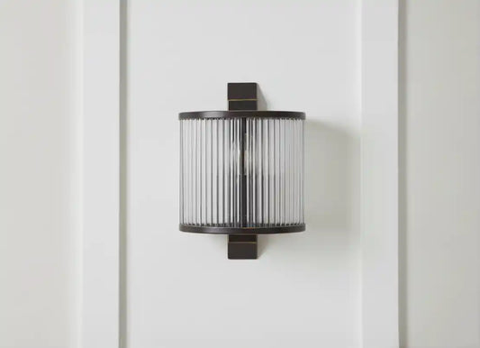 Chimes - Scarla Glass Wall Light With Black Finish