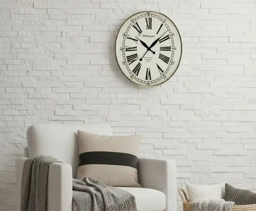 Harvard White and Black Wall Clock
