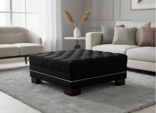 Chimes - Kilburn Black Footstool