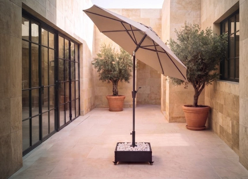 Chimes - Geneva 3.5m Round Crank & Tilt Cantilever Parasol - Beige