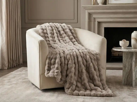 Malini Raffles Taupe Throw