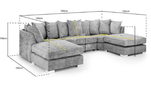 Chimes - Belfry U Sofa - Truffle