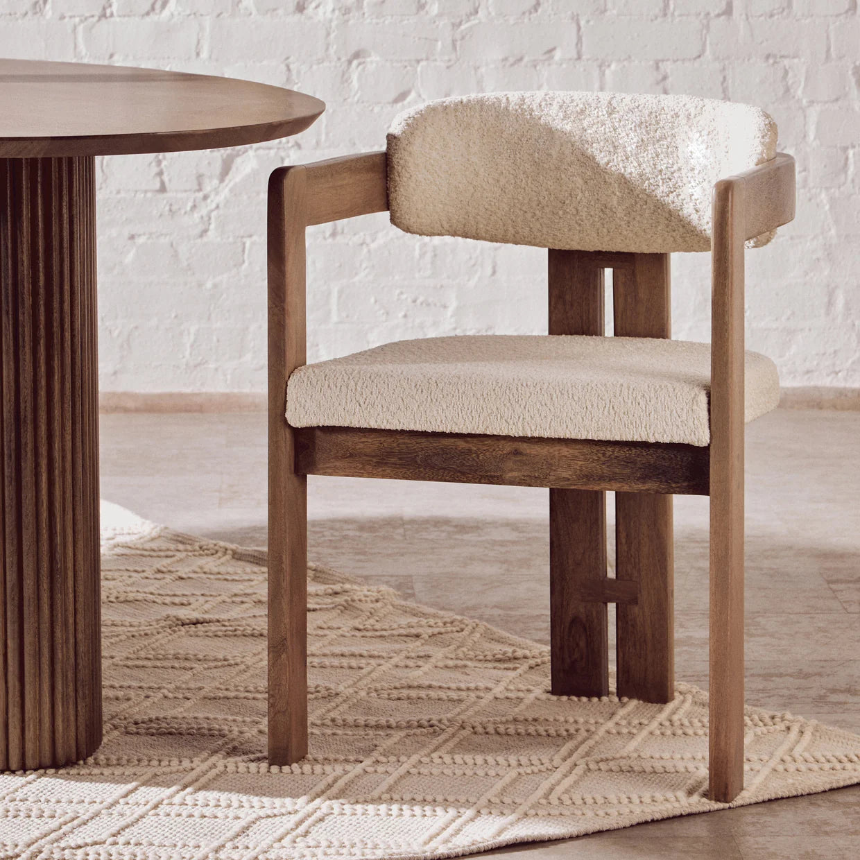Torre Grey Mango Wood Chair