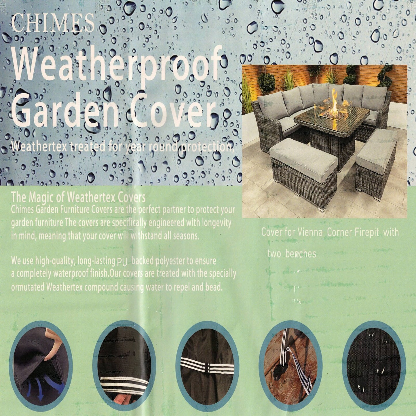 Cover Pack for Chimes Vienna Deluxe Corner Sofa Set with 2 Benches