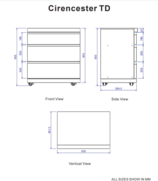 Whistler Grills - Cirencester Triple Drawer Cabinet