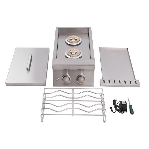 Whistler Grills - Burford Double Built in Propane Side Burner Grill SB3
