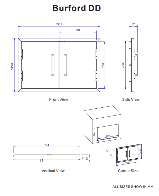 Whistler Grills - Burford Built-In Double Door