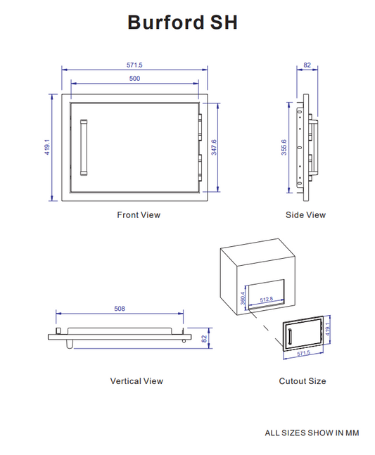 Whistler Grills - Burford Built-In Horizontal Single Door