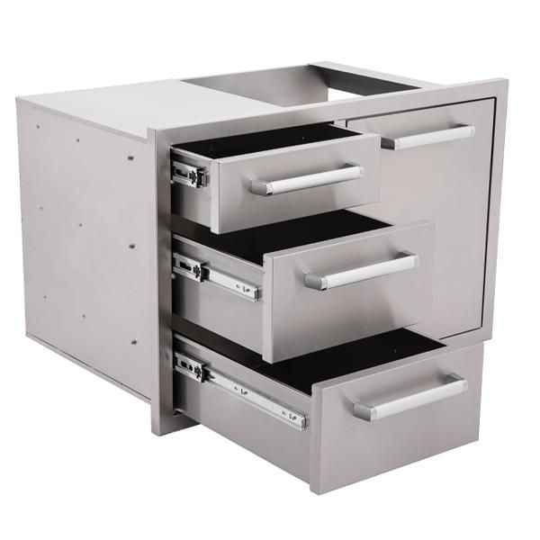 Whistler Grills - Burford Built-In Triple Drawer and Waste Bin Unit