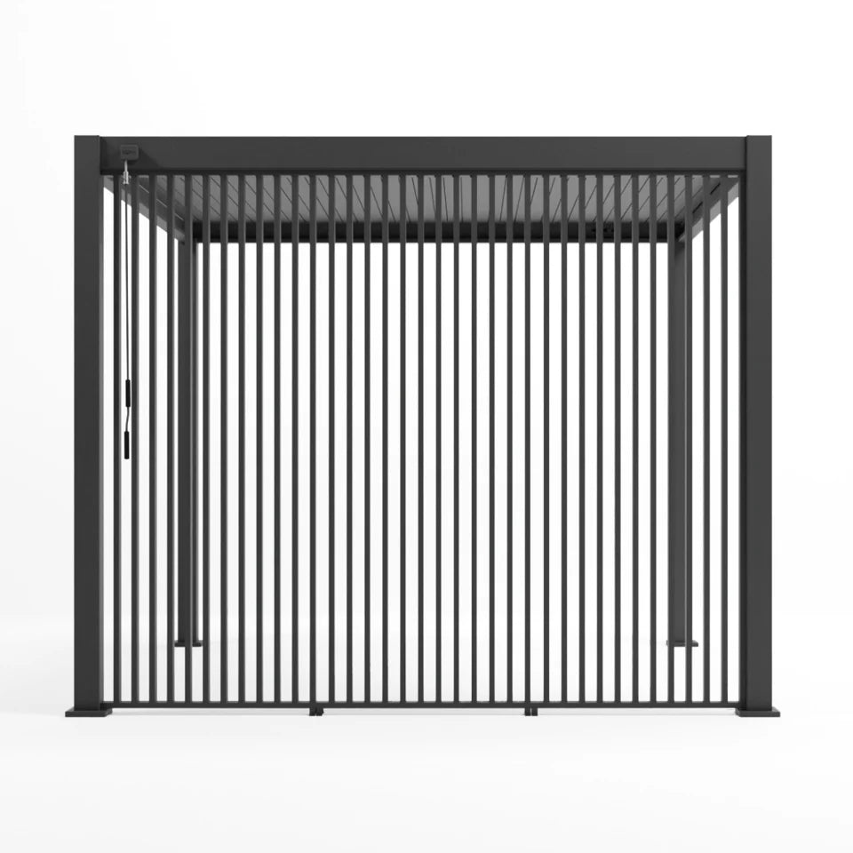 Titan Aluminium Vertical Louvre Side Panel - 1.2m x Single Panel in Graphite Grey