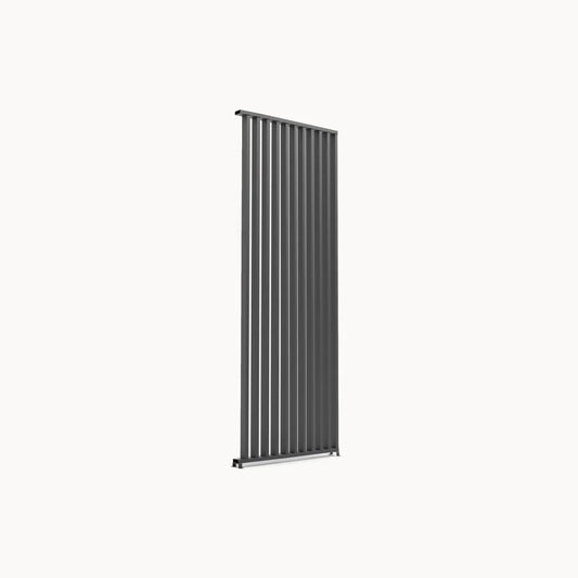 Titan Aluminium Vertical Louvre Side Panel - 1.0m x Single Panel in Graphite Grey