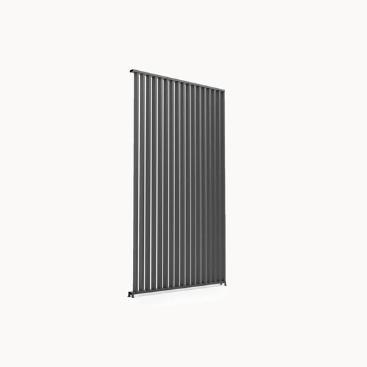 Titan Aluminium Vertical Louvre Side Panel - 1.33m Single Panel in Graphite Grey