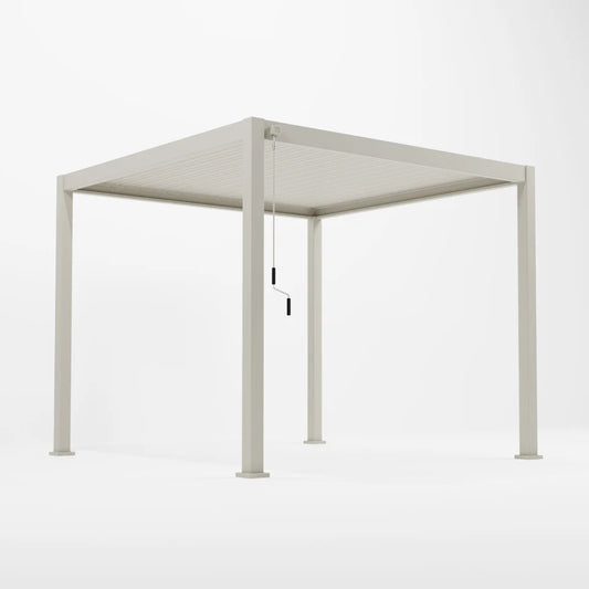 Nova - Titan Aluminium Pergola - 3m x 3m Square - Pebble
