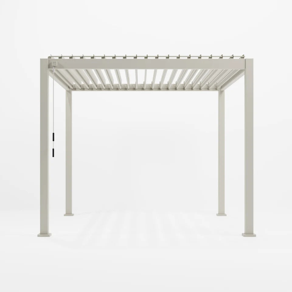 Nova - Titan Aluminium Pergola - 3m x 3m Square - Pebble