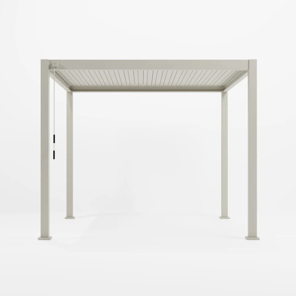 Nova - Titan Aluminium Pergola - 3m x 3m Square - Pebble