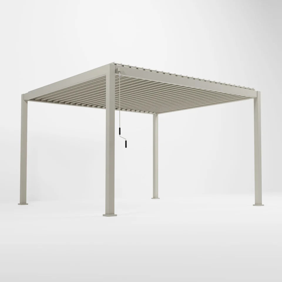 Nova - Titan Aluminium Pergola - 4m x 3m Square - Pebble