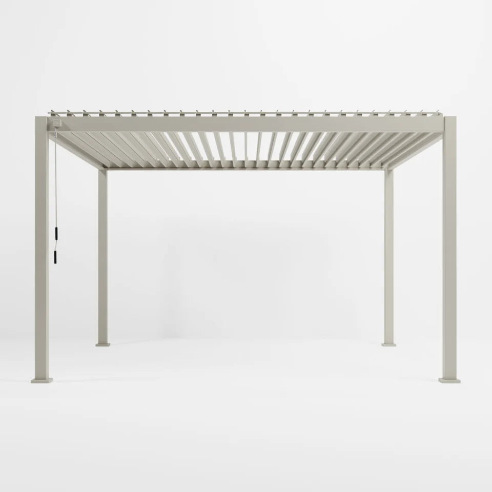 Nova - Titan Aluminium Pergola - 4m x 3.6m Rectangular - Pebble