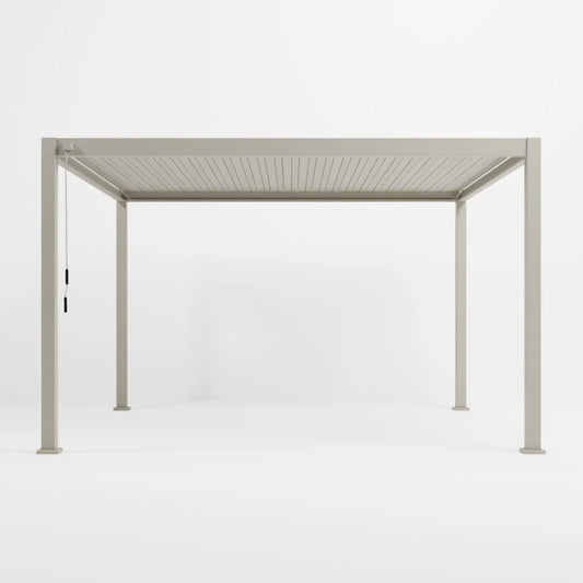 Nova - Titan Aluminium Pergola - 4m x 3.6m Rectangular - Pebble - LOW STOCK