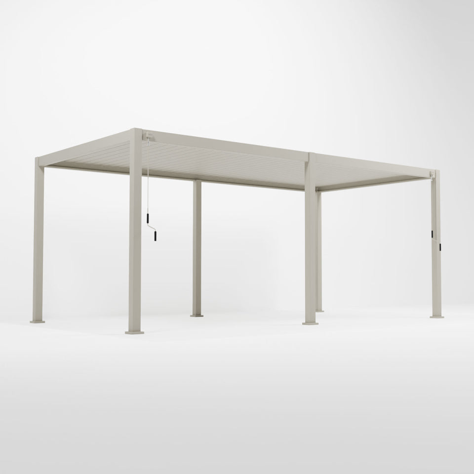 Nova - Titan Aluminium Pergola - 6m x 3m Rectangular - Pebble