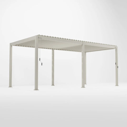 Nova - Titan Aluminium Pergola - 6m x 3.6m Rectangular - Pebble