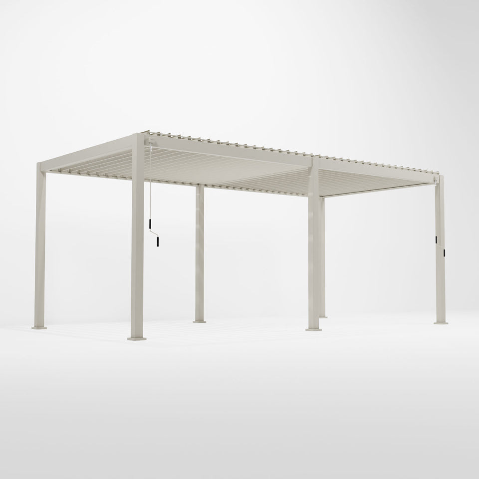 Nova - Titan Aluminium Pergola - 6m x 3m Rectangular - Pebble
