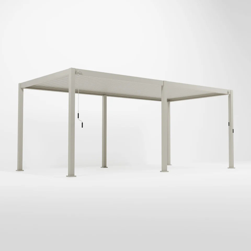 Nova - Titan Aluminium Pergola - 6m x 3.6m Rectangular - Pebble