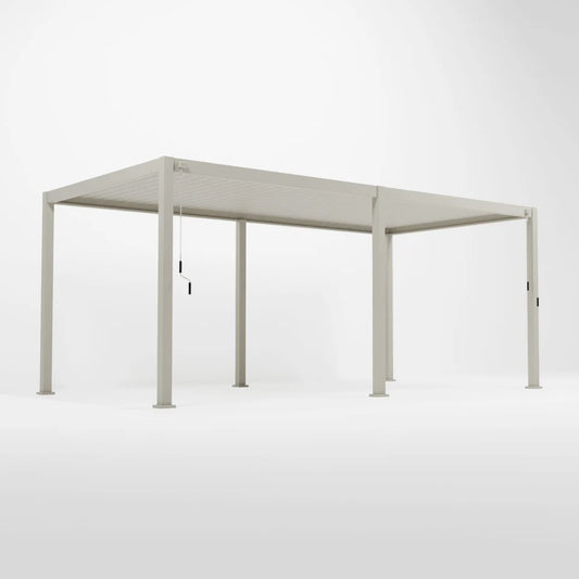 Nova - Titan Aluminium Pergola - 6m x 3.6m Rectangular - Pebble