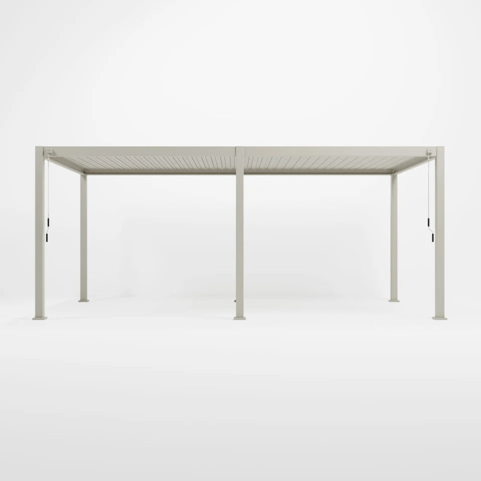 Nova - Titan Aluminium Pergola - 6m x 3.6m Rectangular - Pebble