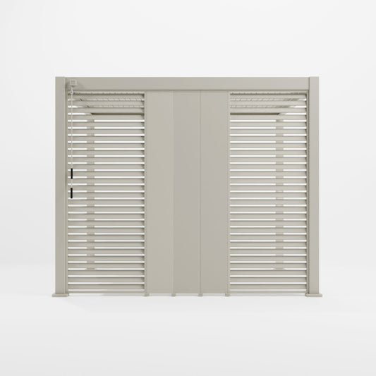 Nova - Titan Aluminium Pergola 31cm Solid Side Wall Panel - Pebble