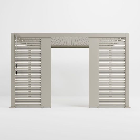 Nova - Titan Aluminium Pergola 31cm Solid Side Wall Panel - Pebble