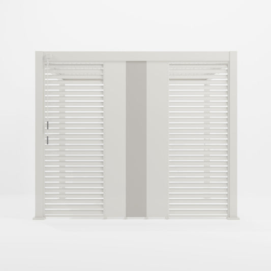 Nova - Titan Aluminium Pergola 31cm Solid Side Wall Panel - Pebble