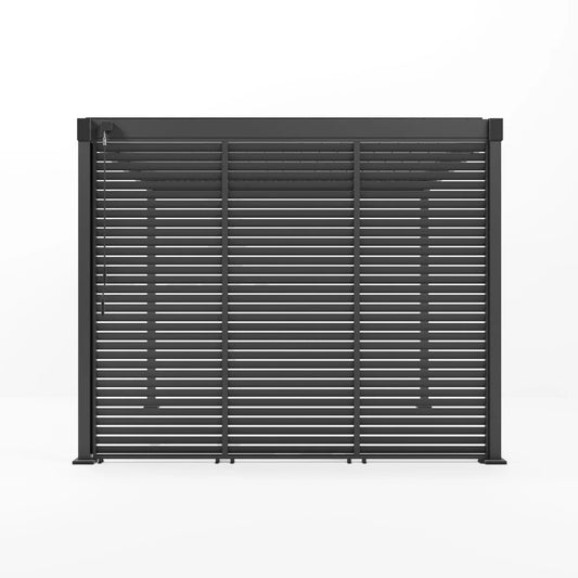 Nova - Shadow 1.0 Fixed Louvre Side Wall Panel (Alu/Steel) - Grey