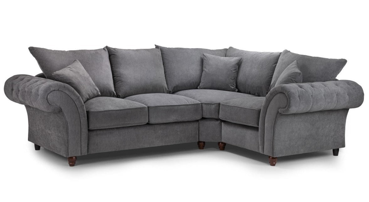 Chimes - Belvedere Right Hand Corner Sofa - Charcoal Grey