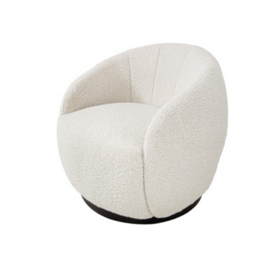 Boucle Swivel Chair