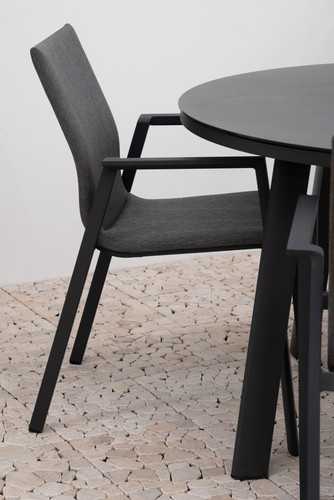 Nova - Phoenix 4 Seat 1.2m Round Dining Set - Grey