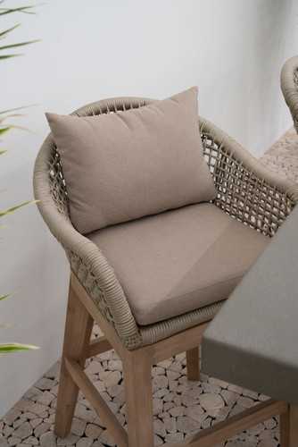 Nova - Summer 8 Seat Rectangular High Dining Set - Beige