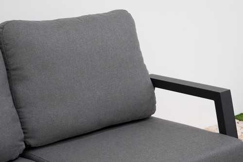 Nova - Zara 3 Seater Sofa Dining Set with Rectangular Rising Table - Grey