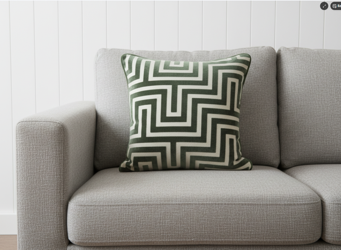 Paul Moneypenny Amazing Sage Cushion 43 x 43