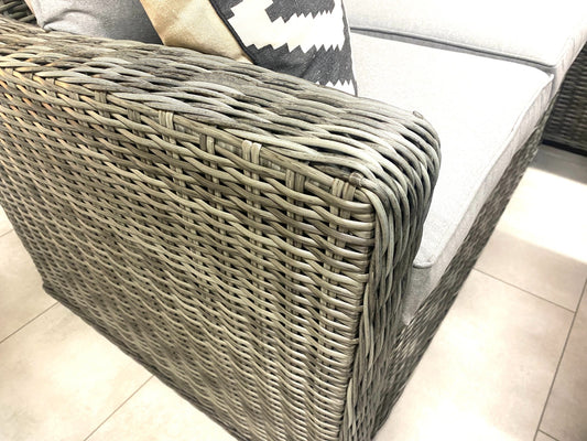 Chimes - Prestige Grey Florence Compact Corner Dining Set with Firepit Table