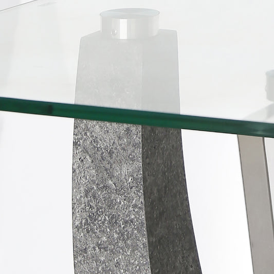 Chimes - Leonardo End Table With Glass Top
