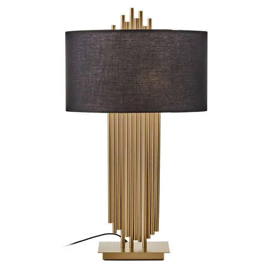 Bunty Table Lamp With Black Linen Shade