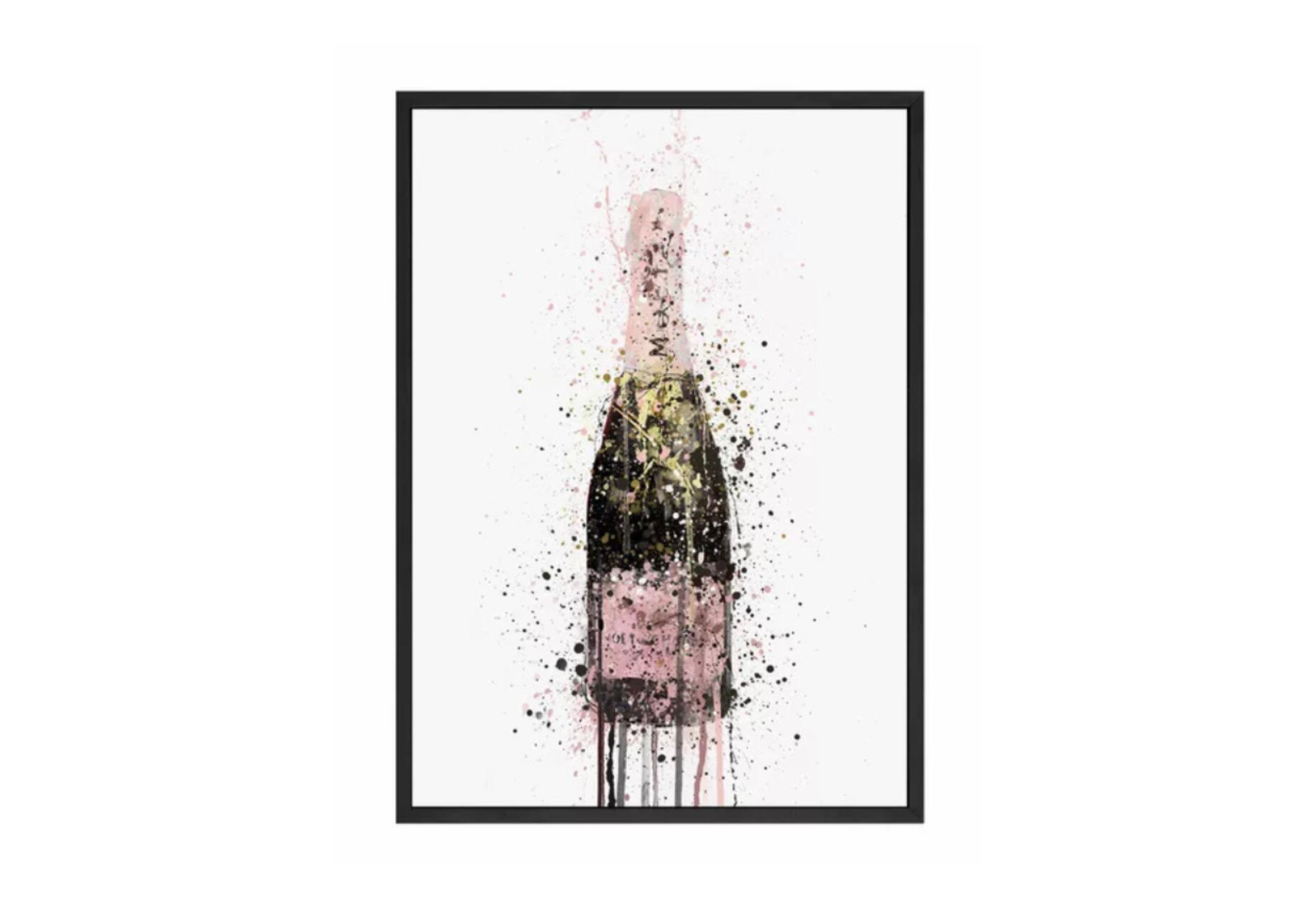 Chimes - Champagne abstract Canvas with frame visual 1 - 50 x 70cm